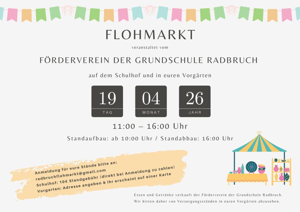 Flohmarkt Förderverein der Grundschule Radbruch